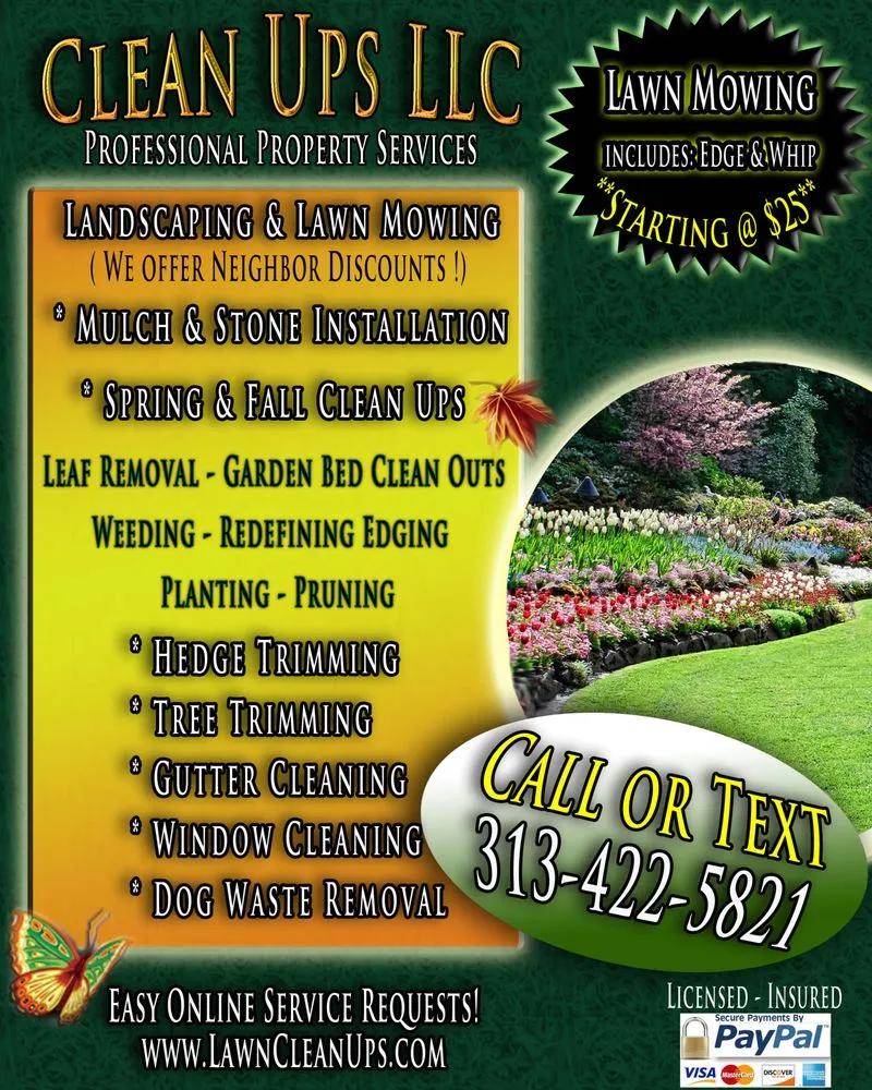 Custom residential landscaping with custom design in Taylor, MI by Clean Ups