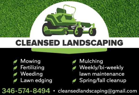 Cleansed Landscaping Logo