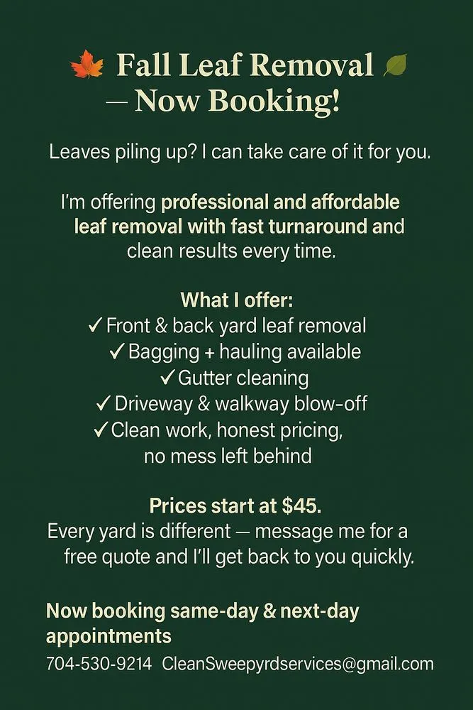 Top-rated yard maintenance in Lincolnton, NC - CleanSweep Yard services