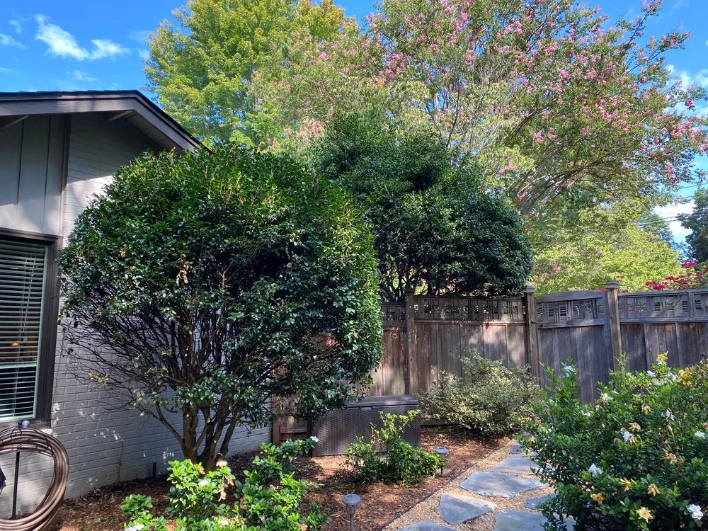 Custom garden landscaping with custom design in Greensboro, NC by Clear Advantage Landscaping