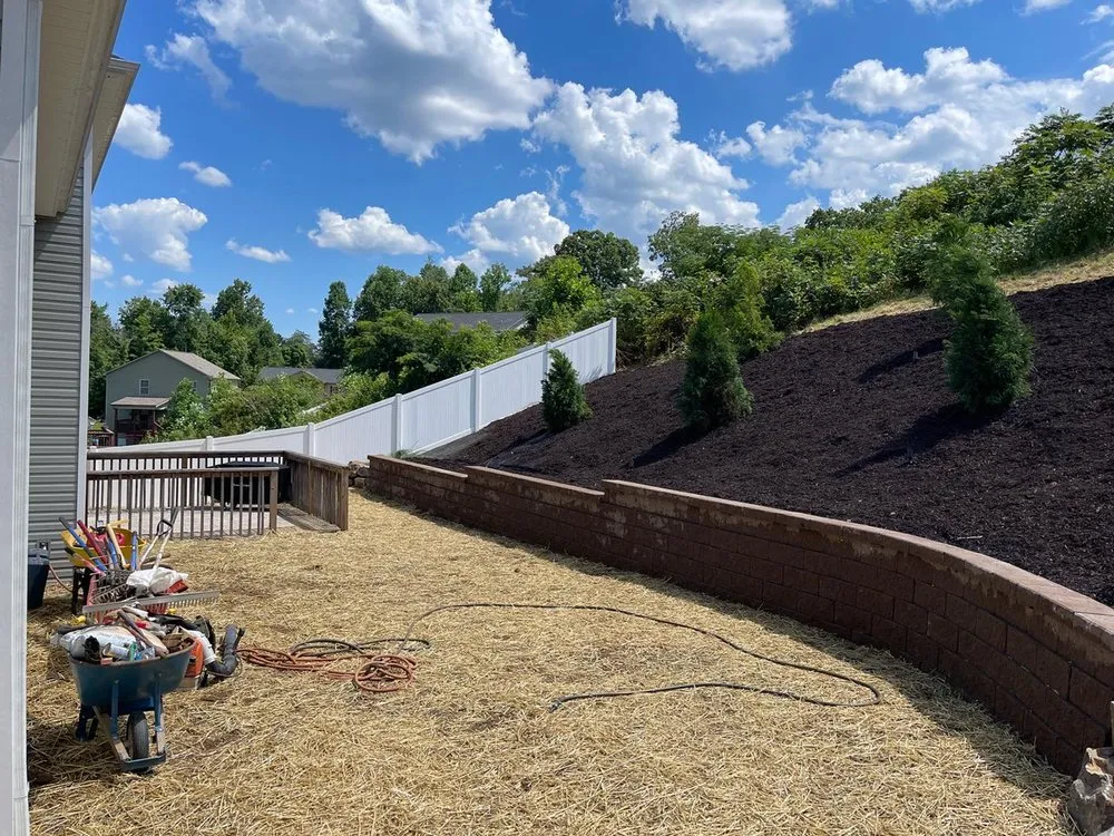 Professional landscape installation with custom design in Knoxville, TN by Clear Creek Landscaping