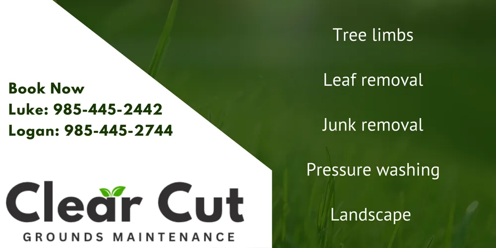 Custom yard cleanup service with custom design in Slidell, LA by Clear Cut Grounds Maintenance