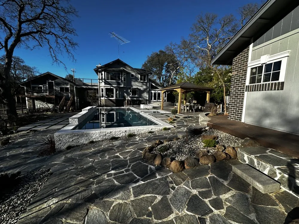 Professional landscape installation in Orangevale, CA by Clear Cut Landscaping