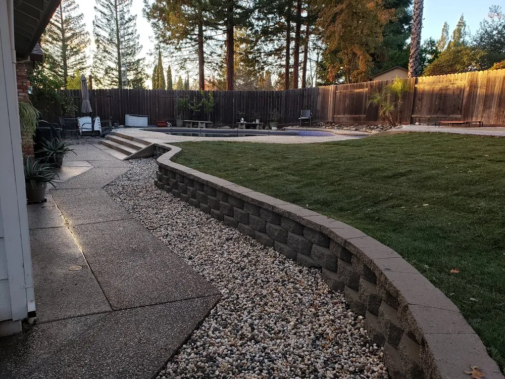Custom garden landscaping in Orangevale, CA by Clear Cut Landscaping