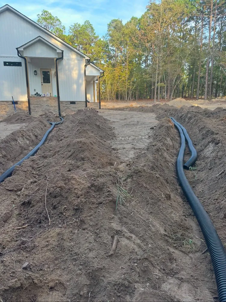 Professional yard cleanup service with custom design in Linden, NC by ClearCut Landscape and Excavation