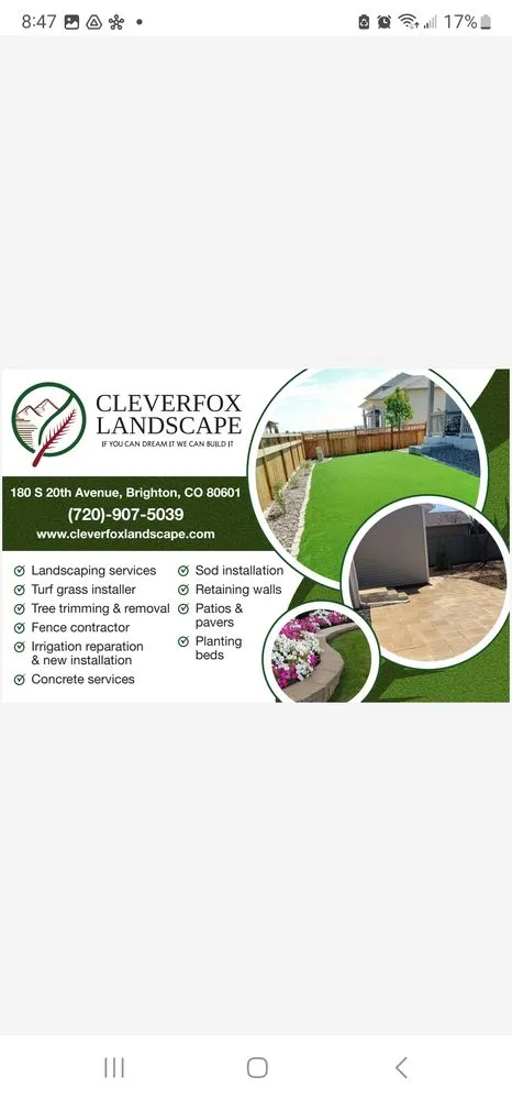 Top-rated landscaping services experts serving Brighton, CO - Clever fox landscaping
