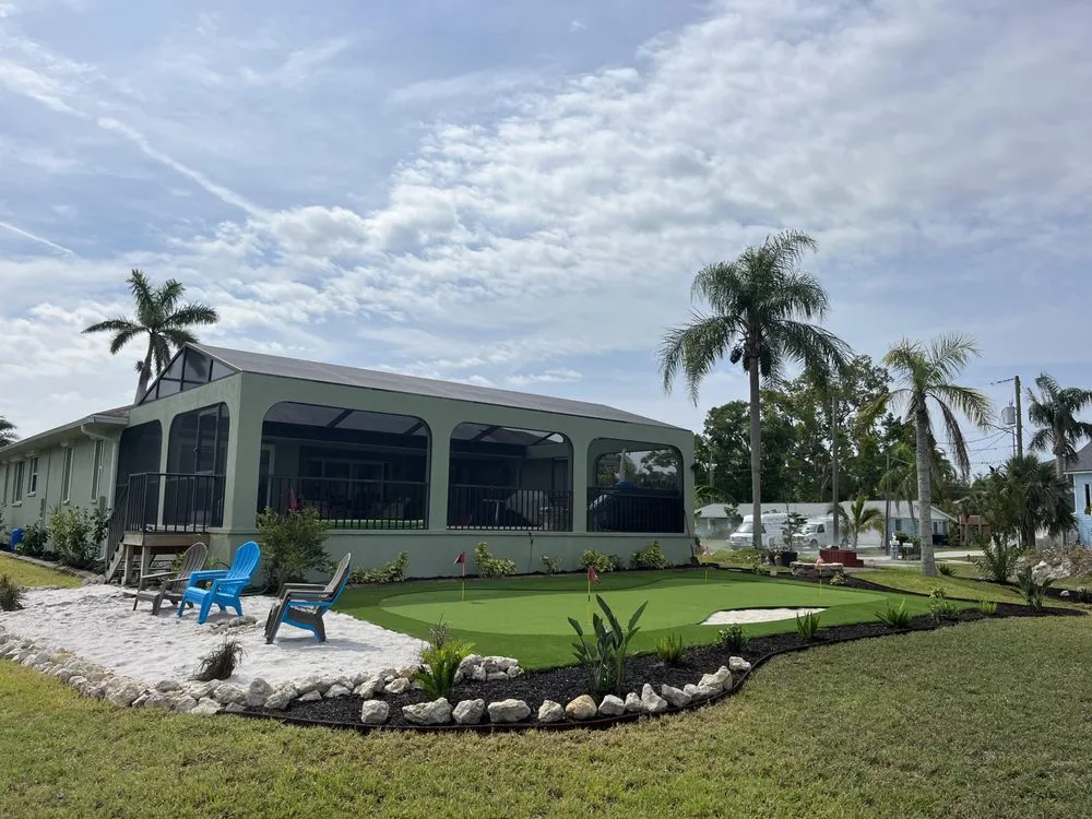 Custom landscape installation in Grove City, FL by Clifford's Landscape Aesthetics & Design