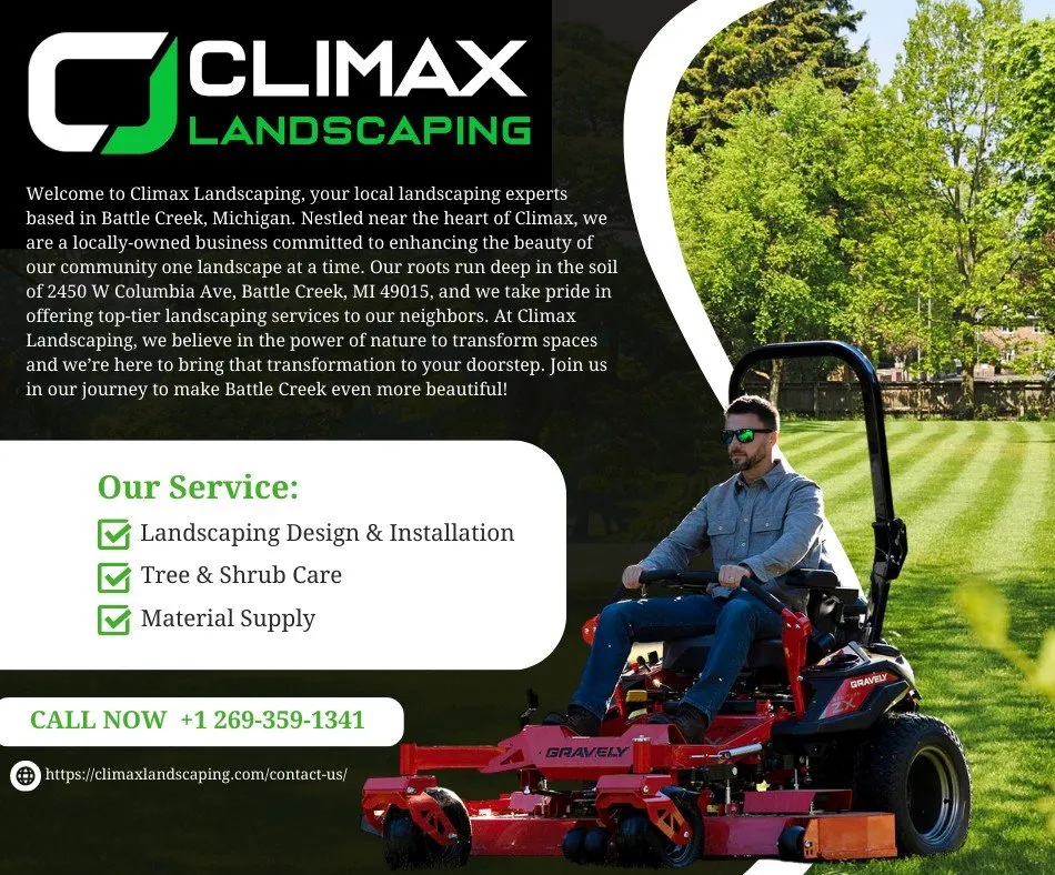 Local landscape installation for beautiful yards in Springfield, MI by Climax Landscaping