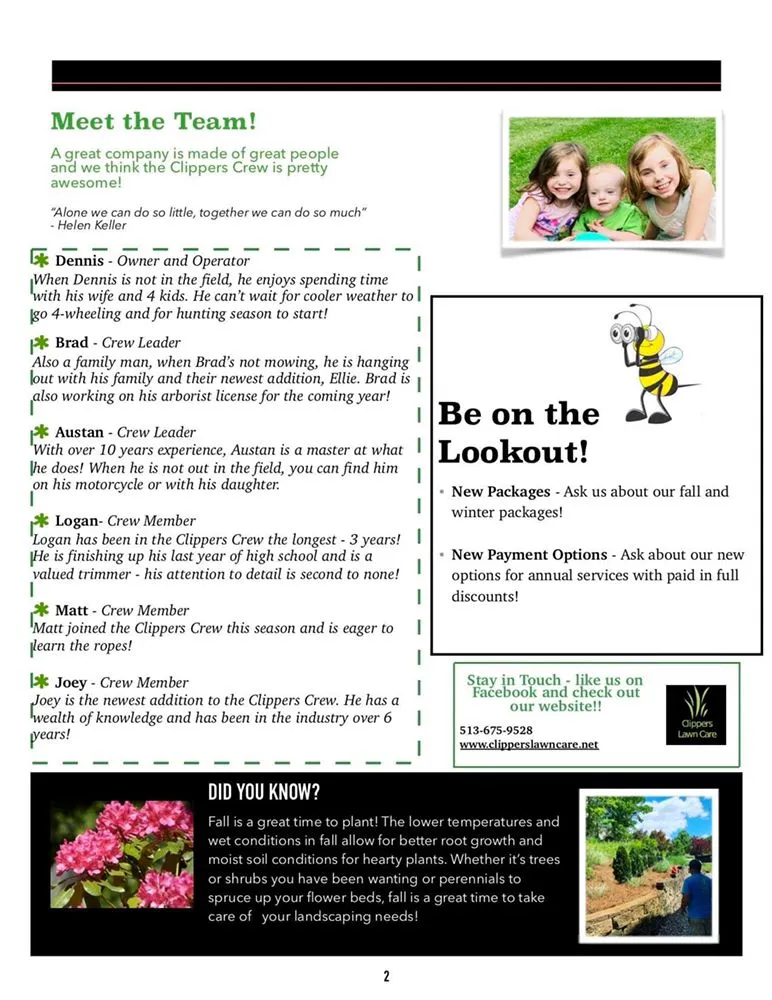 Affordable lawn care service for residential properties across Cincinnati, OH - Clippers Lawn Care