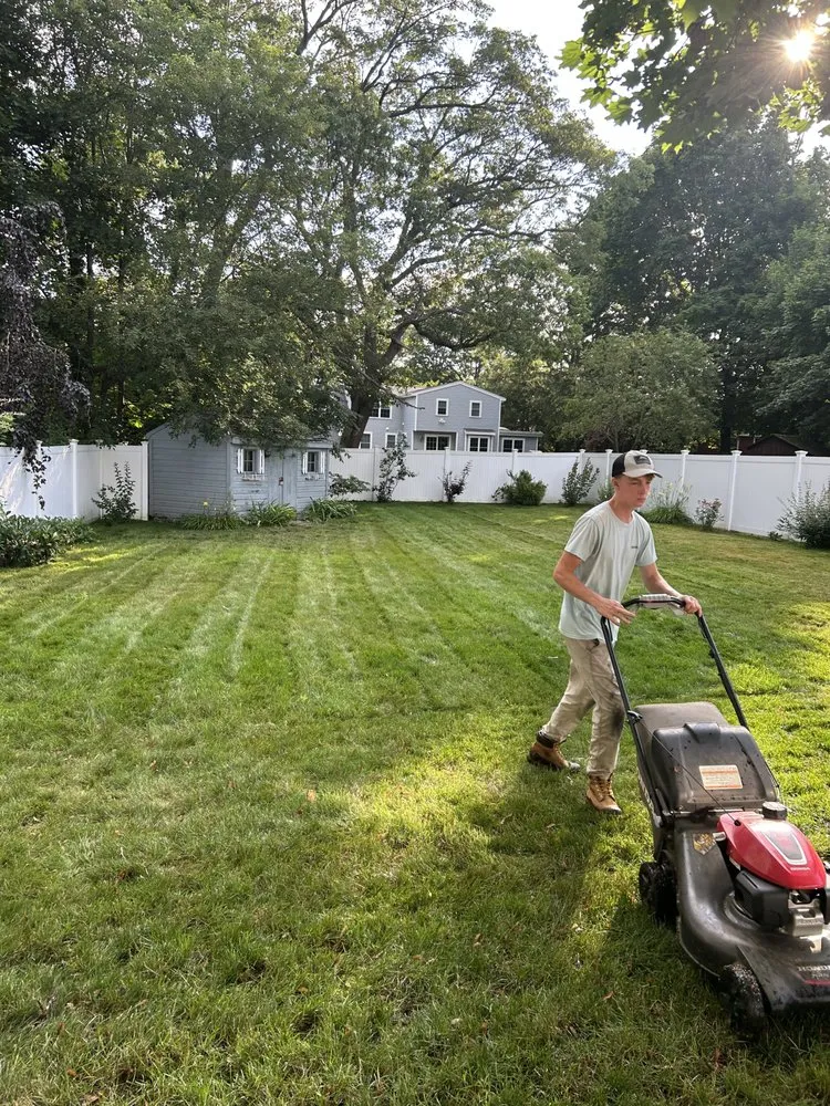 Reliable outdoor landscaping with custom design in Dover, MA by Clovers Lawn Care