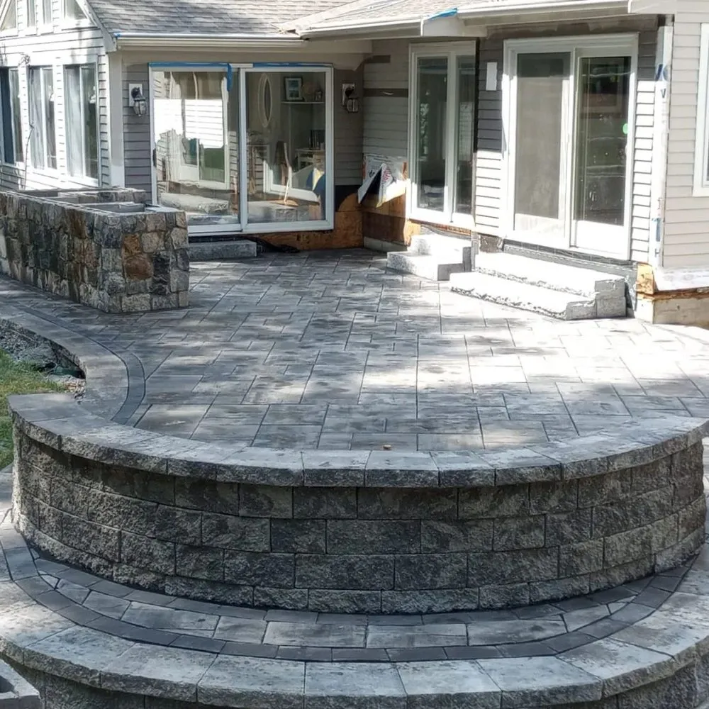 Local residential landscaping with custom design in Lowell, MA by CMH Cleydson Masonry