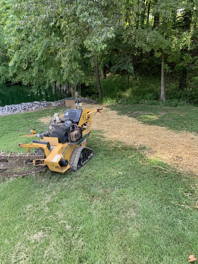 Professional lawn mowing service with custom design across Corryton, TN - CMJ Excavation Services