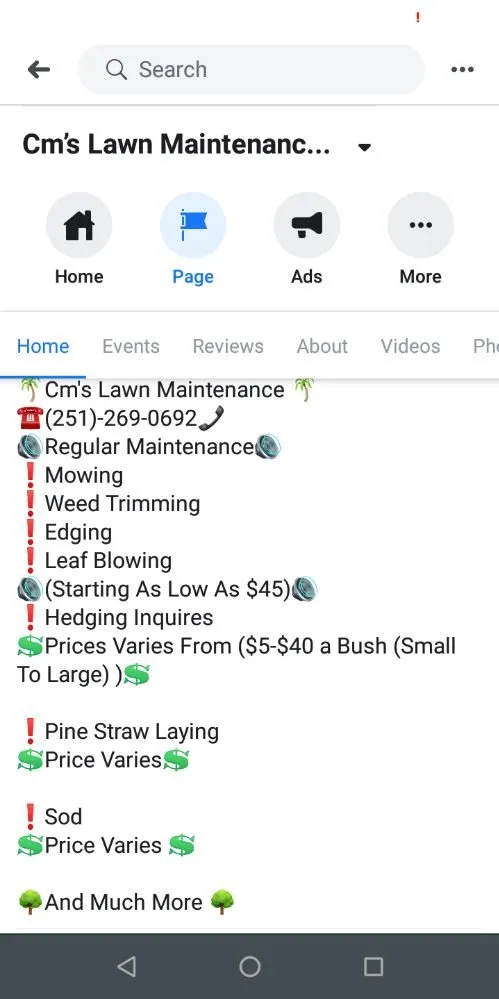 Expert yard maintenance in Summerdale, AL by Cm's Lawn Maintenance