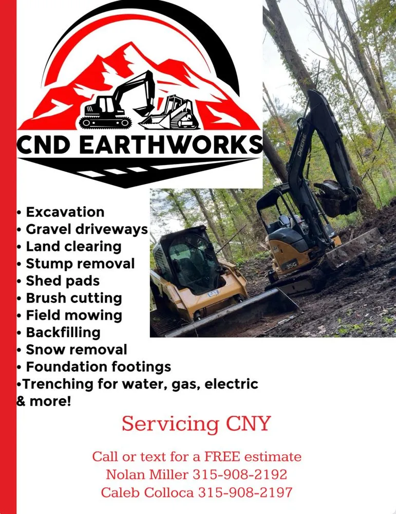 Custom yard cleanup service in Oswego, NY by CND Earthworks