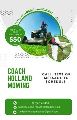 Coach Holland Mowing