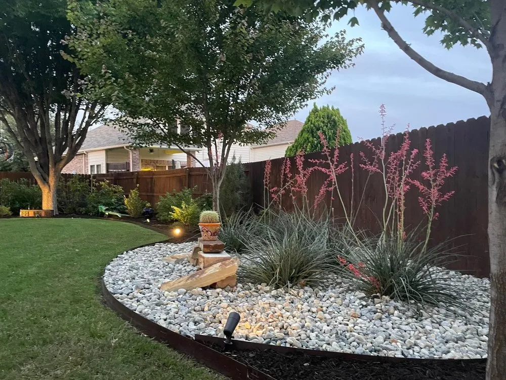 Custom landscape installation in Keller, TX - Coaches Outdoor Services