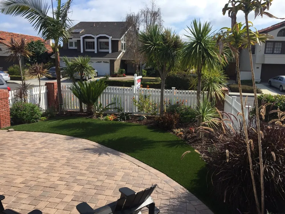 Custom landscape installation in Anaheim, CA by Coastal Greenscape