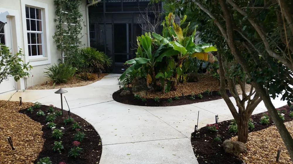 Professional landscape installation in Tampa, FL by Coastal Landscapes