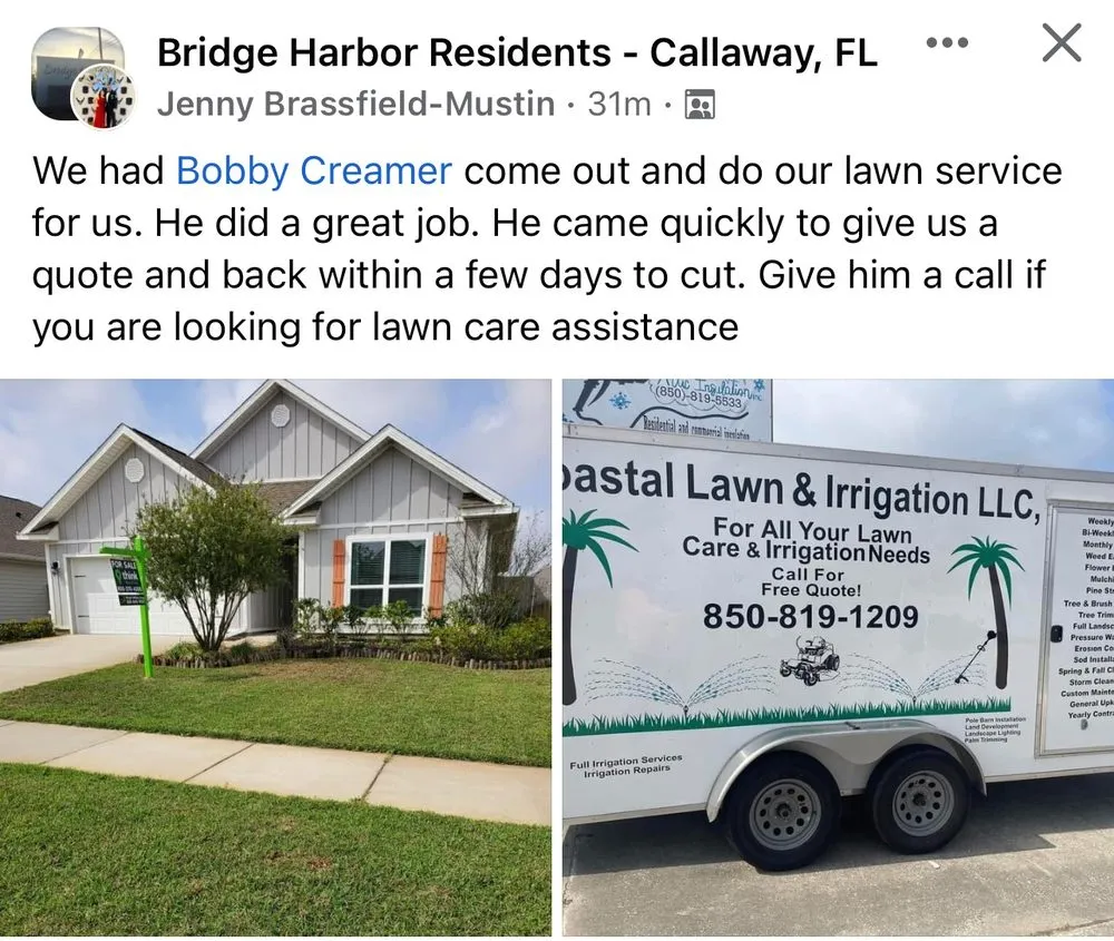 Local landscape installation experts serving Panama City, FL - Coastal Lawn & Irrigation