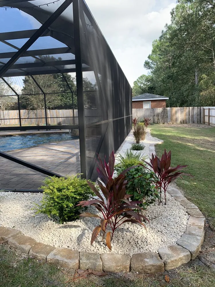 Custom landscape installation in Navarre, FL - Coastal Lawn and Landscaping