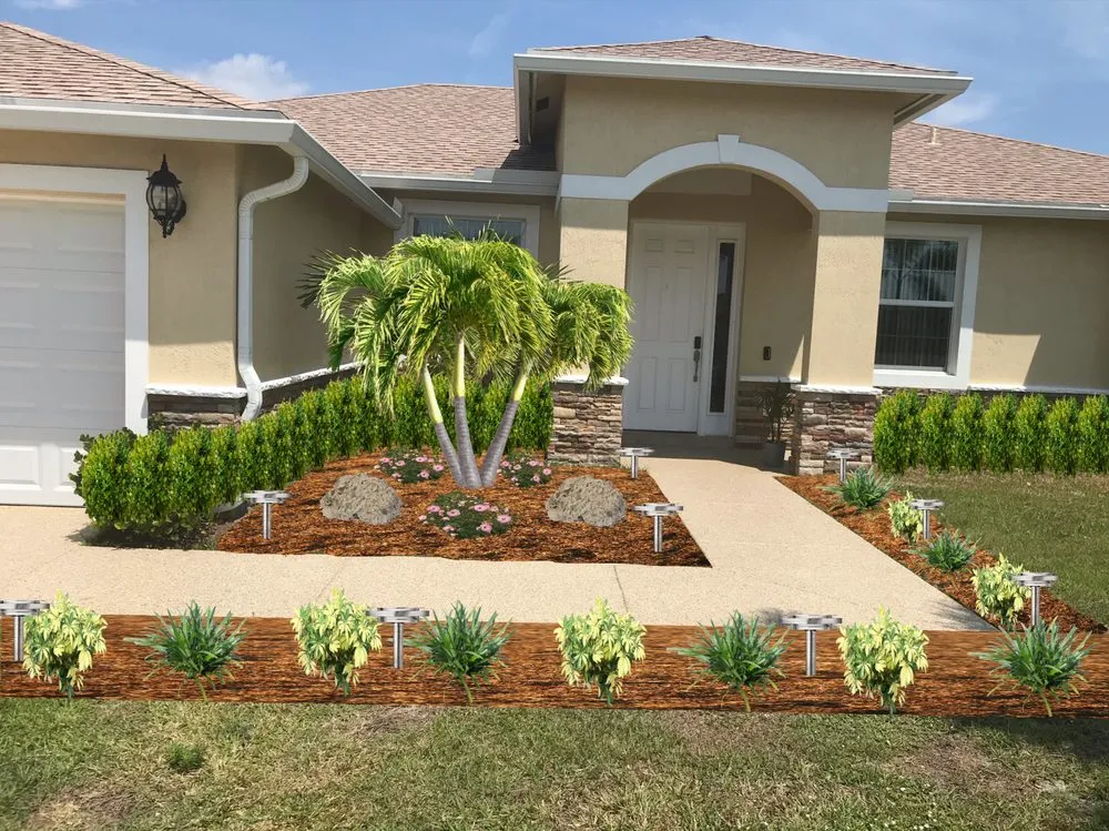 Custom residential landscaping in Port St. Lucie, FL by Coastal Palm Landscaping