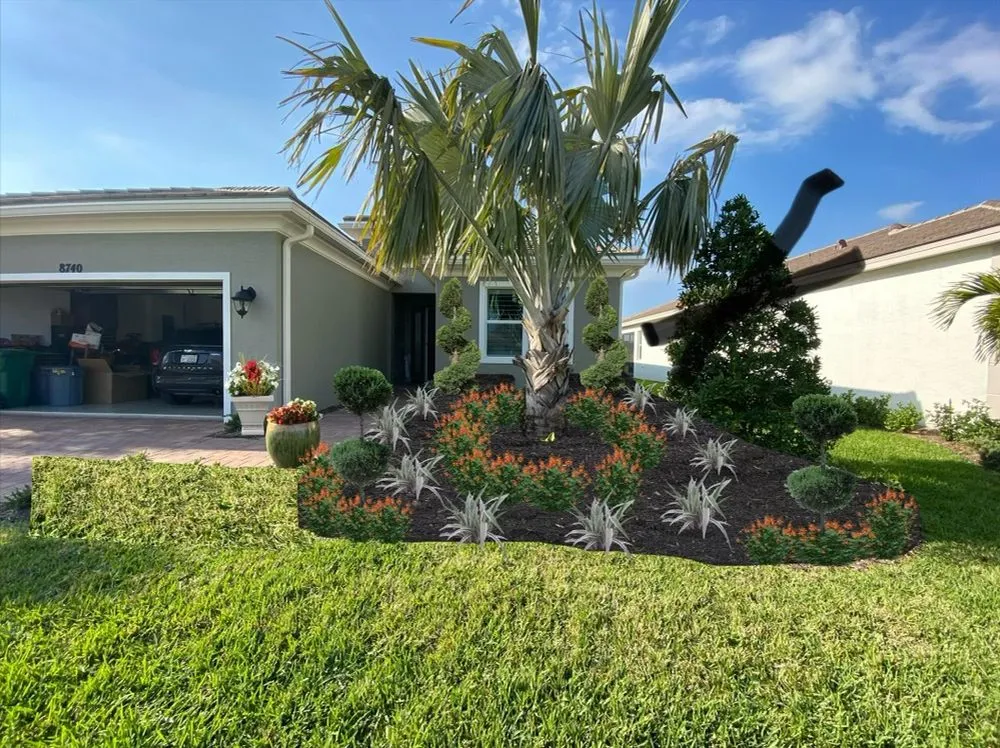 Custom lawn mowing service for homes in Port St. Lucie, FL by Coastal Palm Landscaping