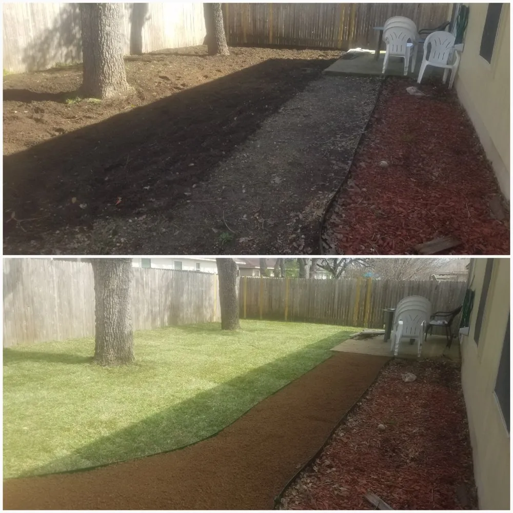 Custom lawn mowing service for outdoor upgrades in Austin, TX by Cobos Landscape Solutions