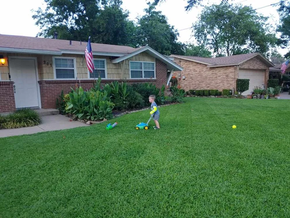 Local landscape installation in Granbury, TX by Cody's Residential Lawn Care