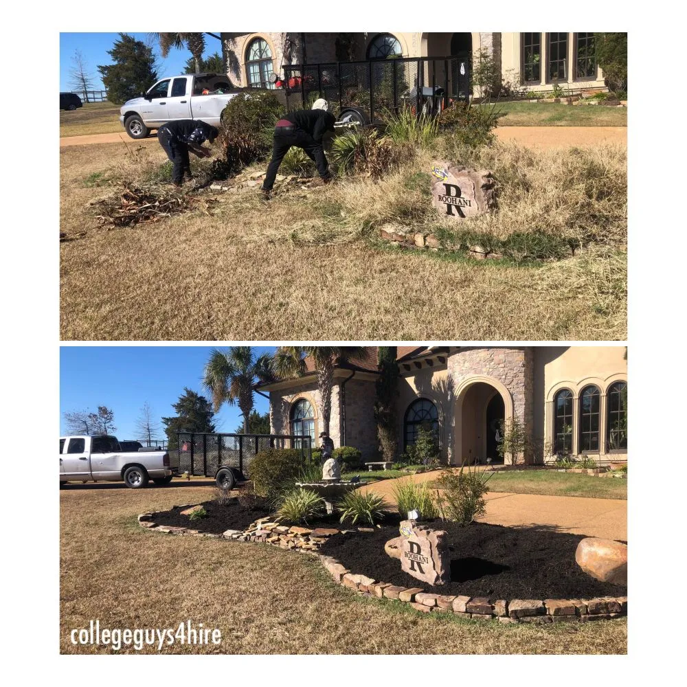 Custom landscape installation for residential properties across Shreveport, LA - College Guys 4 Hire