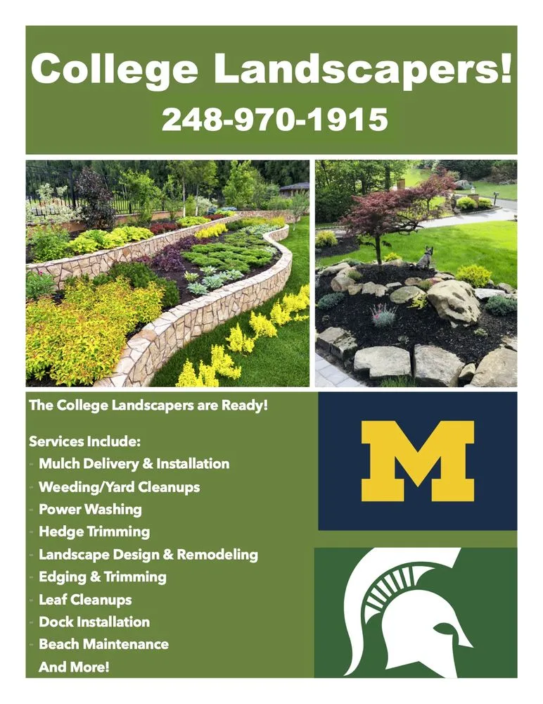 Professional garden landscaping in Birmingham, MI - College Landscapers