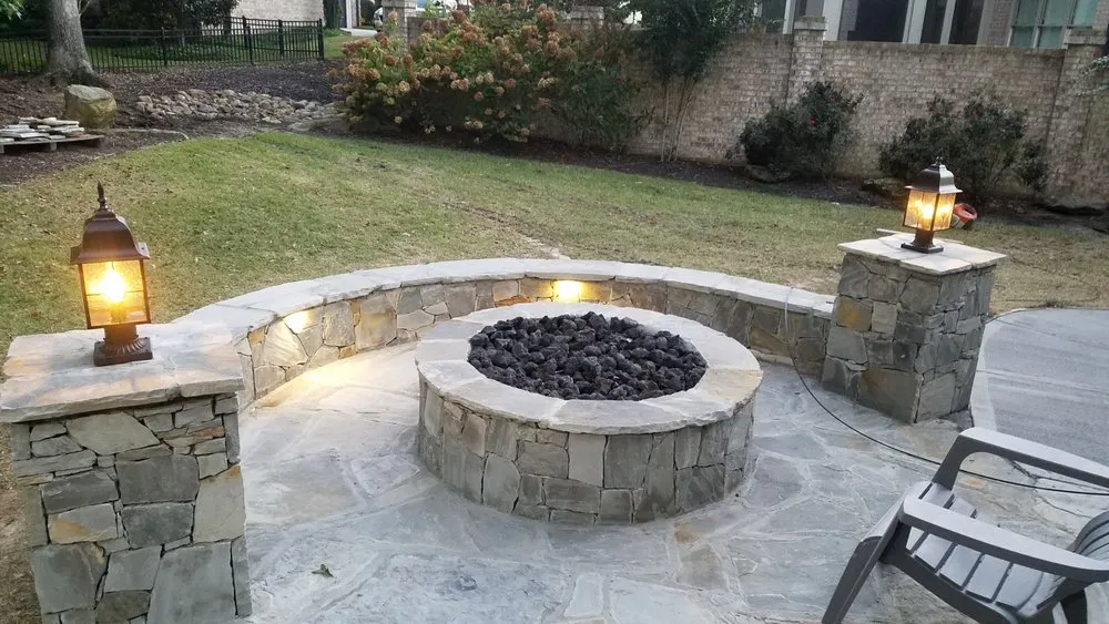Professional residential landscaping with custom design in Greenville, SC by Collin Buckner