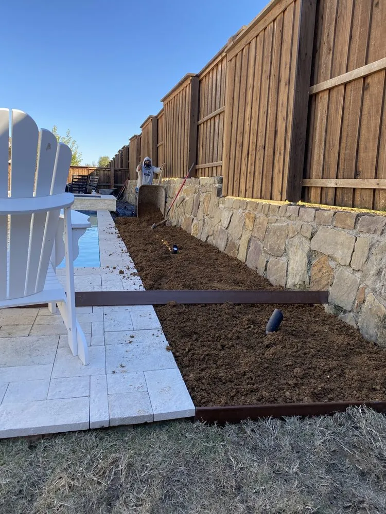 Custom outdoor landscaping for outdoor upgrades in Celina, TX by Colorado Landscaping