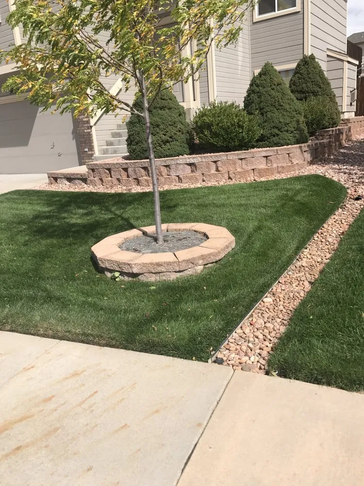 Local outdoor landscaping with custom design in Colorado Springs, CO by Colorado Lawn Care & Cleanup