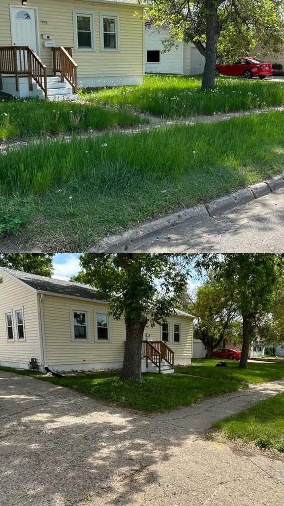 Custom yard cleanup service for residential properties in Minot, ND by Colton's Lawn Care
