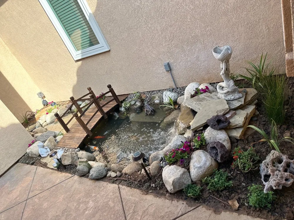 Professional lawn care service for residential properties in Beaumont, CA by Columbia Water Gardens