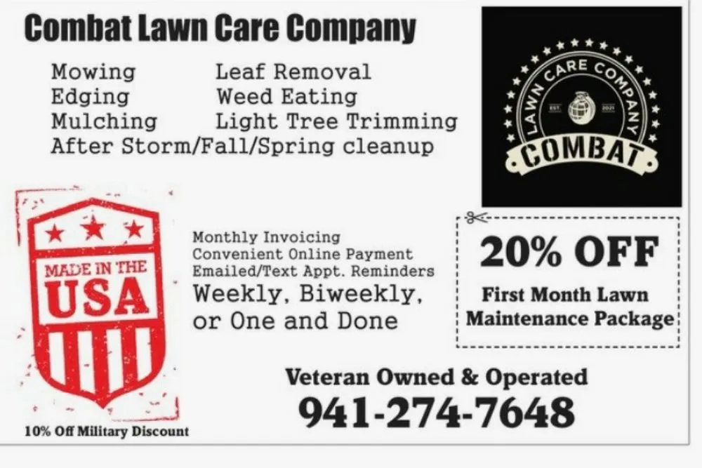 Expert lawn care service in Sarasota, FL - Combat Lawn Care