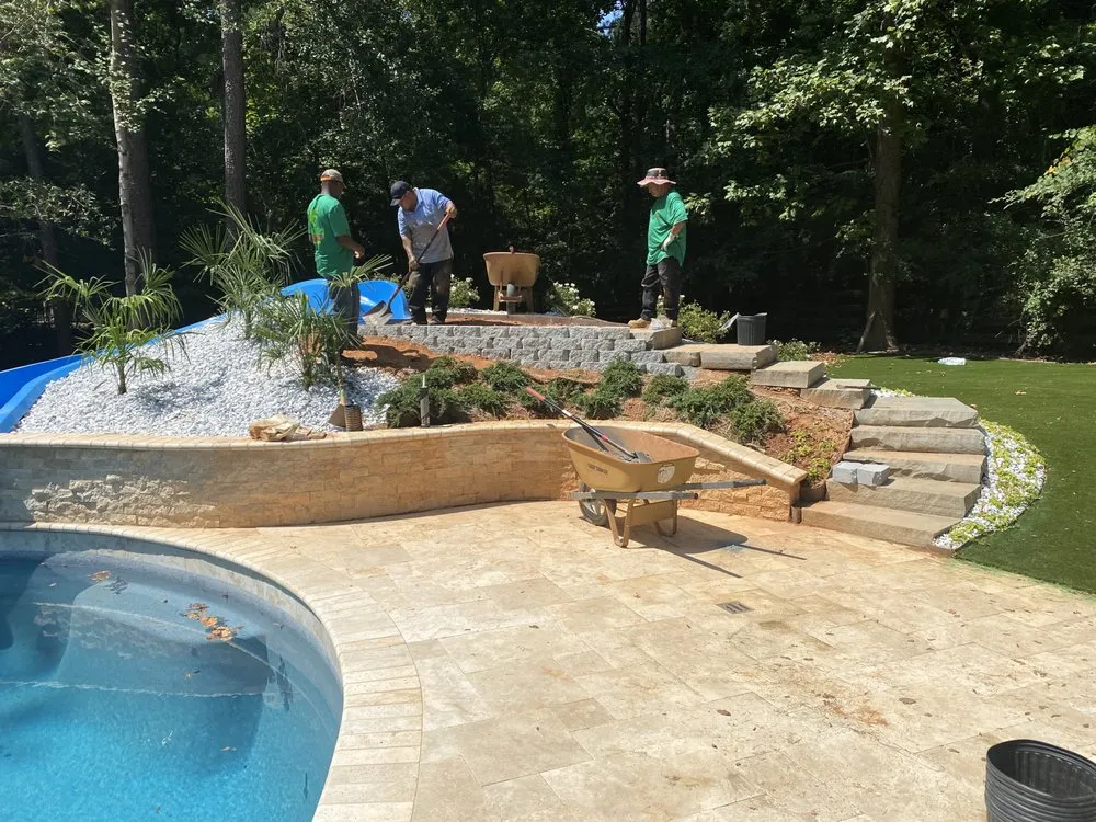 Custom landscape installation in Winston, GA - Community Landscaping