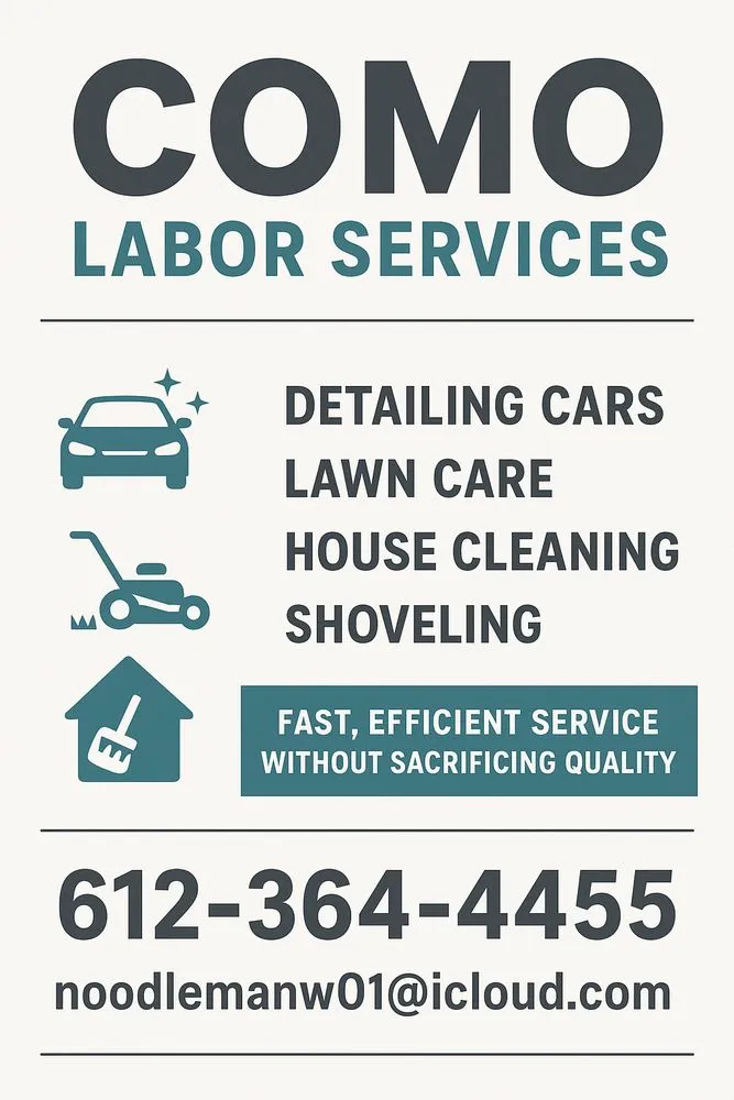 Custom lawn mowing service with custom design in Saint Paul, MN by Como Labor Services