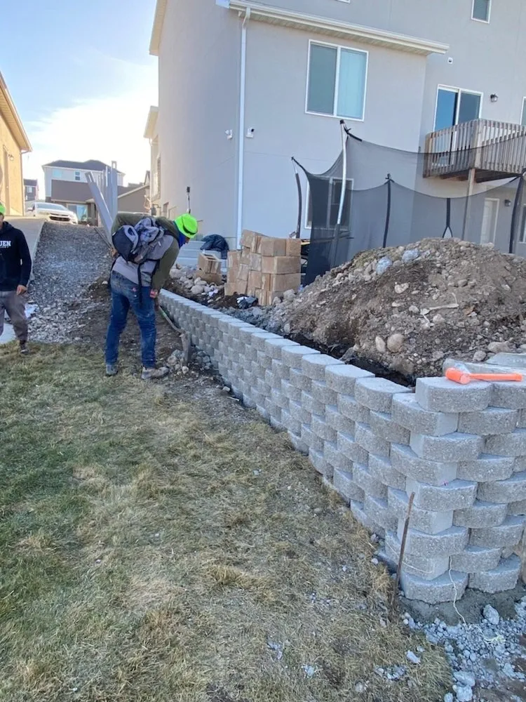 Custom lawn care service with custom design in Eagle Mountain, UT by Concrete and green