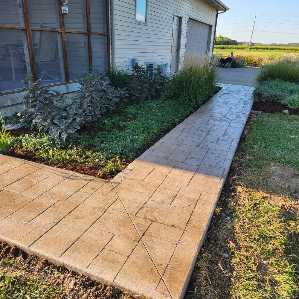Affordable outdoor landscaping in Rochester, IL by Concrete Impressions