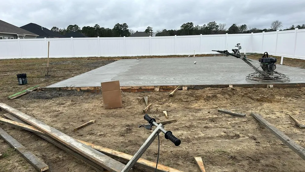 Professional outdoor landscaping with custom design in Asheboro, NC by Concrete J & R Service's