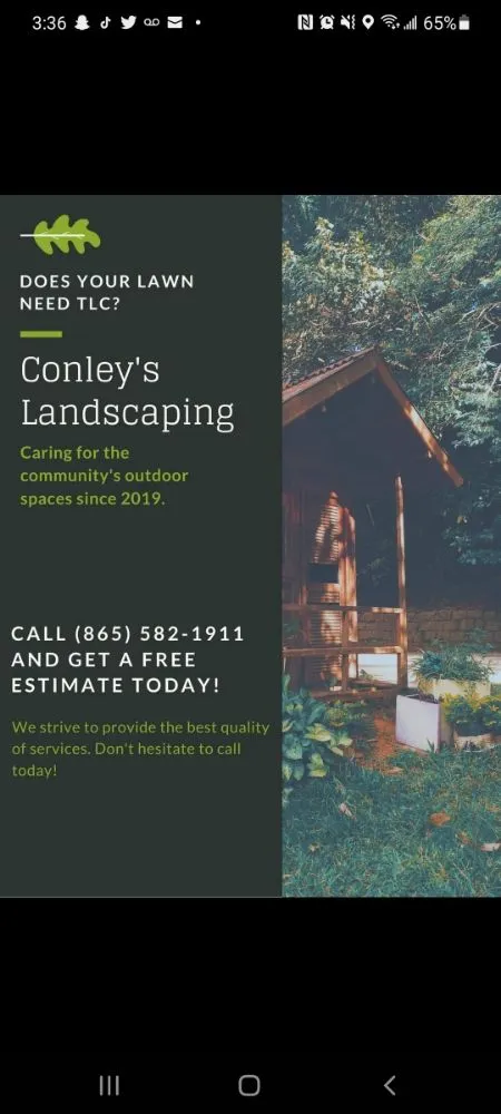 Trusted lawn mowing service in Rutledge, TN by Conley's Landscaping