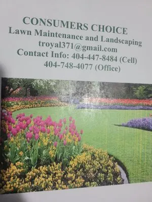 Consumer's choice landscaping and lawn maintenance Logo