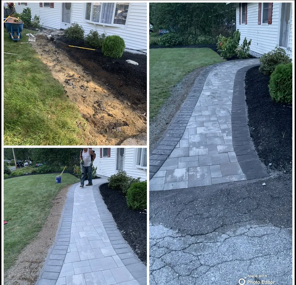 Custom garden landscaping in Framingham, MA by Contreras Landscaping