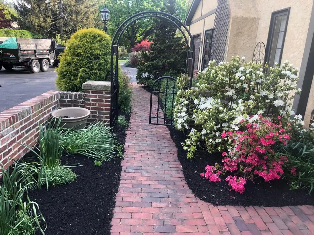 Custom outdoor landscaping in Norristown, PA by Coqui Lansdcaping