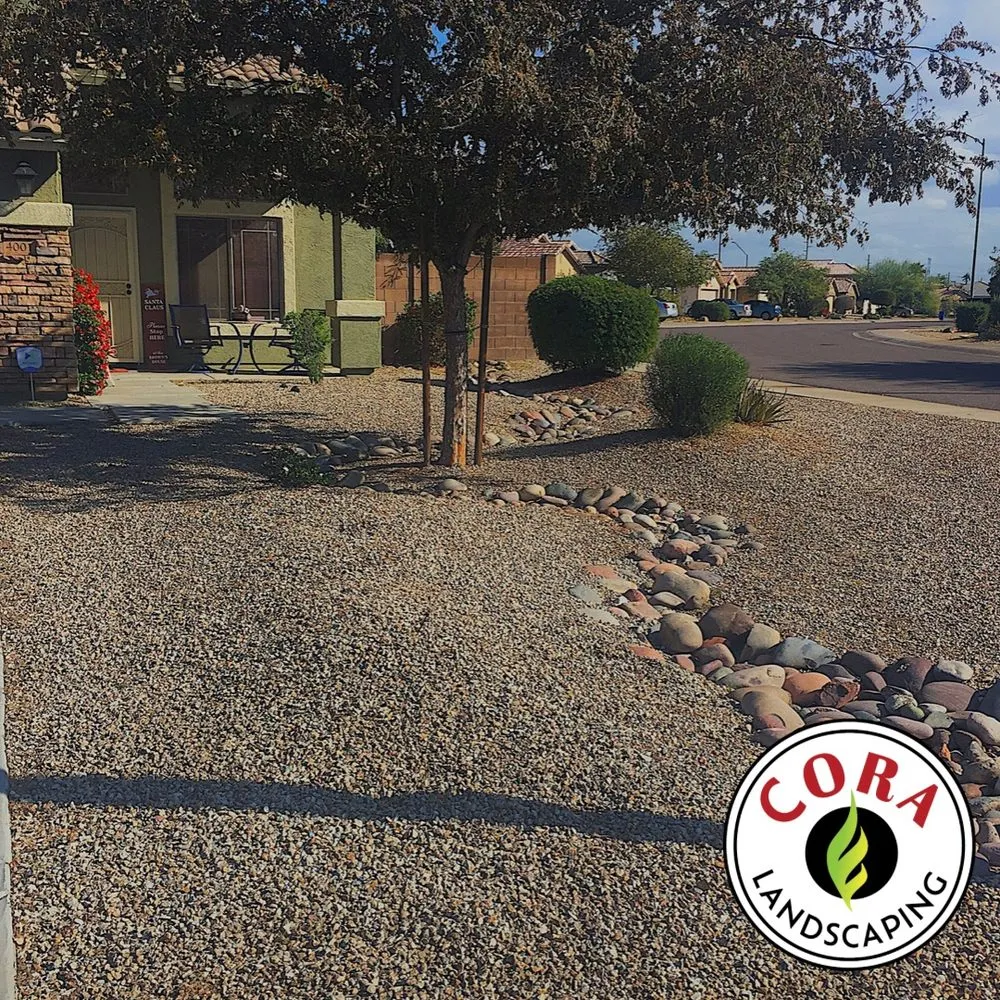 Reliable lawn mowing service for homes in Avondale, AZ by Cora Landscaping