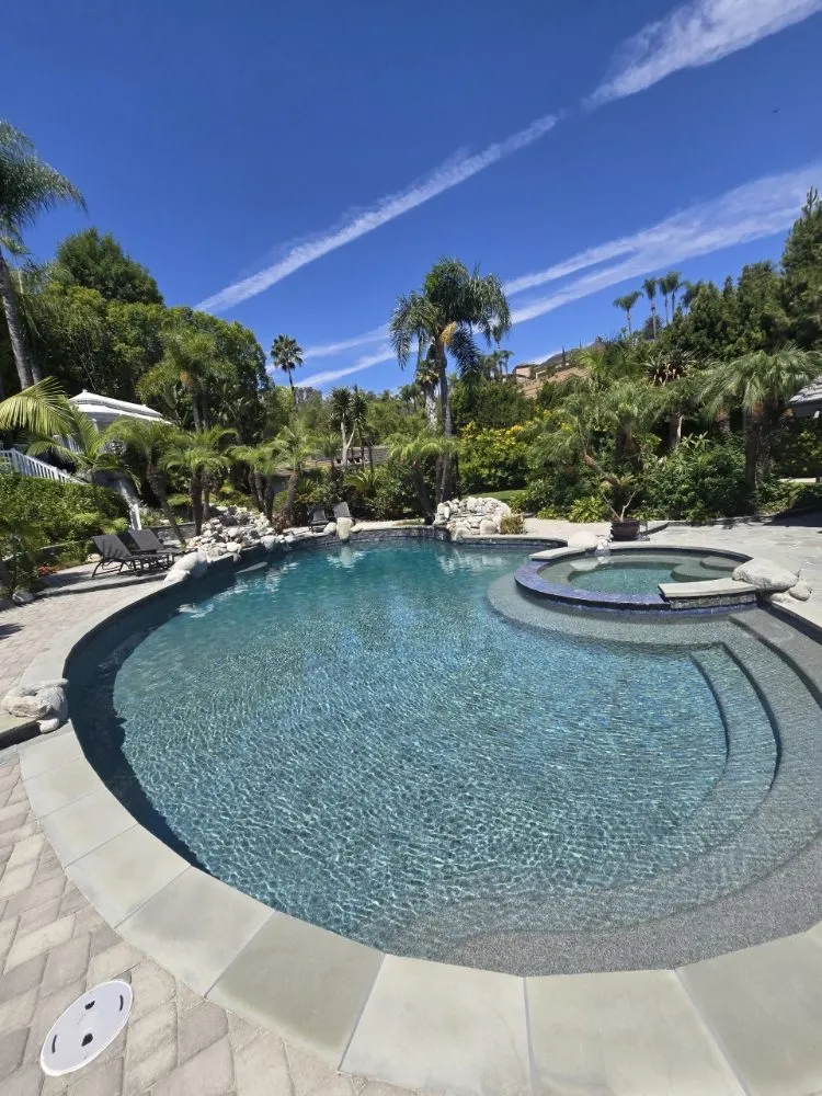 Custom outdoor landscaping in Santa Ana, CA by Coral Reef Construction