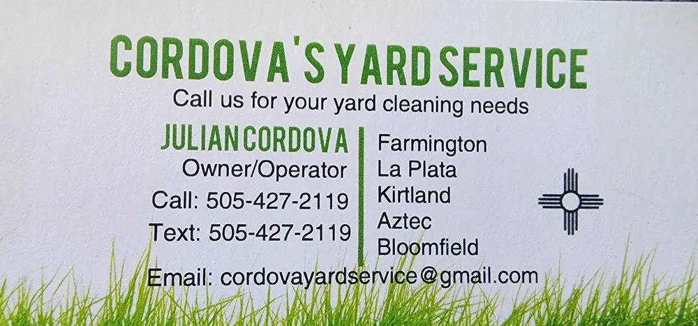 Affordable yard cleanup service for beautiful yards in Farmington, NM by Cordova's Yard Service