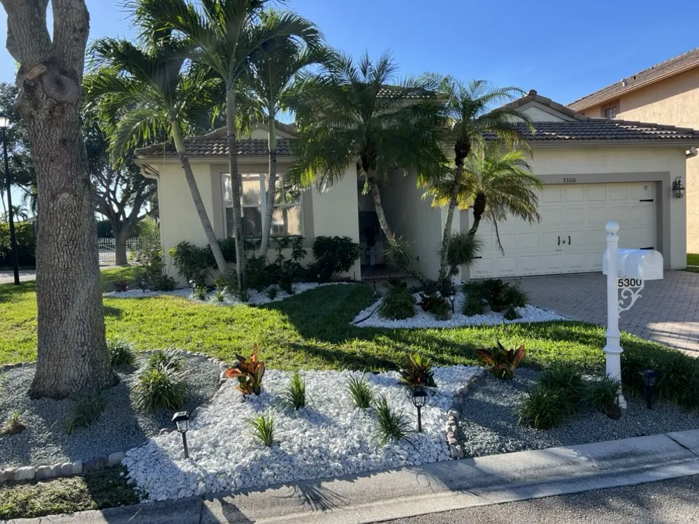 Custom landscape installation with custom design across Richmond West, FL - Coreas Plants