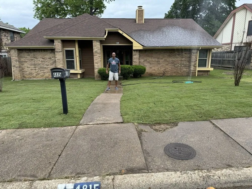 Custom outdoor landscaping in Dallas, TX by Cornerstone LMC